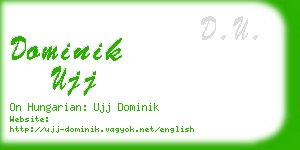 dominik ujj business card